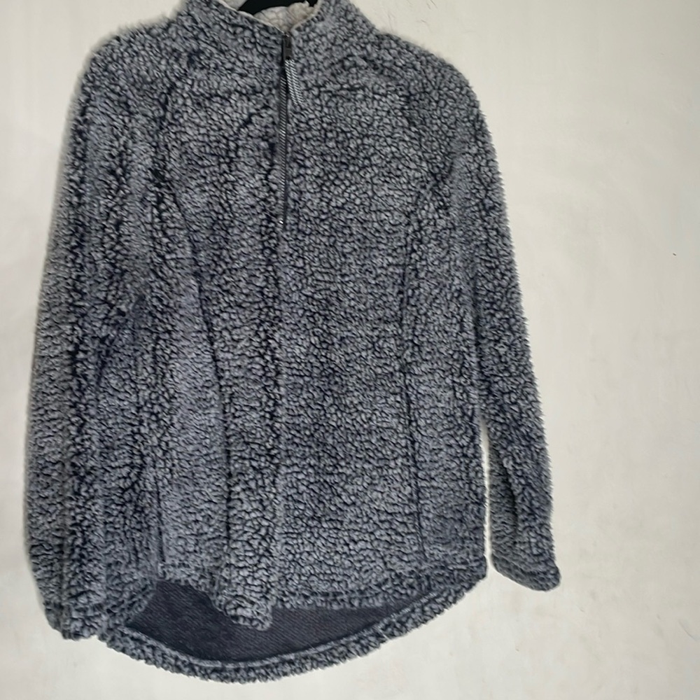 Cozy Sherpa blue 3/4 zip pullover​